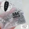 Atacado King Fan Pedraria para Unhas Strass Joias Ouro Prata Mineral Rodada Strass de Fundo Plano Decoração de Unhas de Vidro