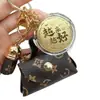 Oro Puro 999 Princesa Por Favor Hazte Rico Llavero Billetera para Monedas Hazte Rico Bolsa de Oro Colgante Bolsa para Auriculares Venta al por Mayor