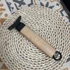 Mango de madera de haya maciza para olla al por mayor de fábrica, mango de acero inoxidable para cazo de leche, mango universal de doble agujero para sartén, madera Madera