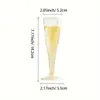Exclusivo transfronterizo 4. Vaso de champán desechable de 5 oz (150 ml), copa de plástico para champán, copa de champán, copa de cóctel para fiesta de banquete