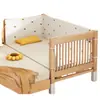 Cama Empalmada Infantil con Mesita de Noche Ensanchada, Adecuada para que Duerman los Adultos, Madera Maciza para Niños y Niñas, Cuna para Bebé, Extensor de Cama Personalizable
