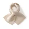 Bufanda de punto nueva para otoño e invierno 100% cachemira pura, diseño largo trenzado, cálida, estilo mujer, color liso, chal casual