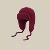 Nuevo Sombrero de Felpa con Protección para las Orejas Estilo Coreano Otoño e Invierno Moda de Invierno Cálido para Circunferencia de Cabeza Grande Sombrero de Lana Tejida Lei Feng para Mujer