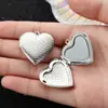 Marco de Fotos Espejo de Acero Inoxidable 316 con Forma de Corazón Joyería DIY Llavero de Corazón Colgante Puede Contener Fotos Caja de Fotos para Pareja