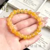 Pulsera de jade de dragón amarillo natural, pulsera de color ámbar, pulsera amarilla de lujo ligero y exquisita, joyería de pulsera de alta gama para hombres y mujeres