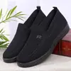 Sapatos de Tecido Velho Pequim Primavera e Outono Sapatos Masculinos de Camada Única Respiráveis Antiderrapantes Sapatos de Pai Meia-idade e Idosos Sola Macia Antiodor Sapatos Casuais Esportivos para Homens