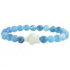 Artículo Popular Transfronterizo: Pulsera elástica de Tortuga, Elefante, Tiburón con Cuentas de Piedra Natural Pulsera de Piedra Animal
