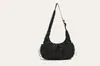 Otoño 2026 Bolso Nube Plisado Sencillo y Elegante Bolso Tote de Algodón Plumas de Gran Capacidad de Hombro Único y Cruzado a la Moda