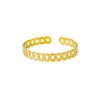 Pulseira aberta de padrão plissado simples e novo estilo coreano feminina ins elegante versátil pulseira irregular pulseira de aço inoxidável