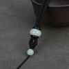 Collar de esmeralda con cuerda colgante, hebilla Pixiu Ping An, colgante de jade de la marca Jade, cuerda a juego, colgante de cuello para hombre y mujer, colgante de cuerda