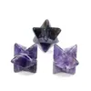 Fabricante Personalizado Cuarzo Rosa Natural Aventurina Verde Merkaba Cuadrado Satélite Ojo de Tigre Piedra Adornos Piedra Cruda