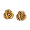 Dazan Wholesale En Stock Transfronterizo Europeo y Americano Tendencia Nicho Ins Acero de Titanio Vintage Ramo de Pan Pendientes Triangulares