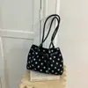 Bolso de mano simple de lunares estilo coreano Shuai Mi Jia para mujer, nuevo bolso tote moderno y elegante de nicho para el día a día 2026