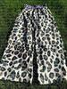 Mayorista Transfronterizo Europeo y Americano Nuevo Estampado de Leopardo Impresión Digital Pierna Ancha Recto Diseño de Pantalón Doble Pantalones Casuales Personalizados de Moda