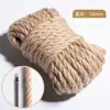 Corda de cânhamo artesanal material DIY arranhador para gatos linha de corda grossa de cânhamo decoração de tubo de água corda fina corda de amarração resistente ao desgaste