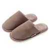 Pantuflas de Algodón de Invierno para Mujer, Pantuflas de Piso para Interiores, Pantuflas Cálidas de Felpa Antideslizantes para el Hogar con una Sensación Suave al Caminar, Pantuflas de Felpa y Algodón para Pareja
