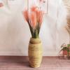 Vaso de Chão de Rattan do Sudeste Asiático Decoração Inserção Flor Seca Flor de Seda Flor Tecida Sala de Estar Sala de Jantar Decoração de Janela Resistente a Quedas