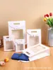 Bolsa de Empaque Transparente con Ventana de Lazo Caliente Transfronteriza Bolsa de Papel Portátil Creativa Bolsa de Regalo Bolso de Mano con Tapa