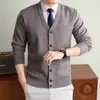 Cárdigan de Calidad Chaleco Rojo Grande de Forma de Corazón Tejido de Hilo Grueso Suéter Ropa de Abrigo Estilo Versátil Bolsillos Reales