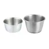 Taza de salsa de acero inoxidable 304 transfronteriza, cuenco redondo para mermelada con tapa, plato portátil para condimentos y salsas, taza para mojar de Amazon