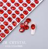 K9 novo super flash apontou fundo Ancora vermelho oval unha diamante outono e inverno vermelho em forma de diamante pombo ovo unha jóias