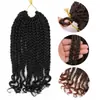 Trenzas Africanas Sintéticas Europeas y Americanas, Cabello de Ganchillo de Fibra Sintética, Trenzas de Tres Hilos, Trenzas de Caja con Puntas Rizadas