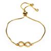 Pulseira 8 em forma de estrela torcida com zircônia microincrustada pulseira em forma de coração pulseira ajustável de puxar e empurrar pulseira retrátil multi-contas