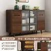 Aparador Pequeño de Apartamento Nórdico de Madera Maciza Gabinete de Té Mesa de Café Gabinete de Almacenamiento Estilo Chino Nuevo Gabinete de Almacenamiento para Dormitorio
