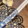 Em estoque Novo Lolita Bordado Solúvel Em Água Lace Leite Seda Único Lado Flor Onda Lace Lace Código De Barras