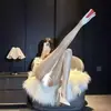 Medias eróticas sexys para mujer, lencería sexy, conjunto de medias enteras apasionadas sin entrepierna para mujer