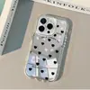Espejo Pantalla Completa Corazones Flores Adecuado para Iphone16Pro Max Apple 14 Funda de Teléfono Móvil Estilo Europeo y Americano 17Pro Estilo Coreano