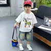 Conjunto de Manga Corta de Verano para Niños 2026 Nueva Ropa Infantil Atractivo Delgado Casual Conjunto de Dos Piezas Ropa de Bebé Venta al por Mayor