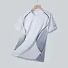 Camiseta de Manga Corta para Hombre 2025 Verano Deportiva Media Manga Holgada Transpirable Secado Rápido Casual Fitness Running Negra Ropa Deportiva