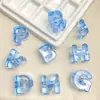 Contas Letras Acrílico Transparente Coloridas Furo Grande Contas para Fio Furo Reto Contas Soltas Artesanato DIY Acessórios para Corrente de Celular Colar