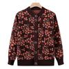 Casaco de suéter de primavera e outono de meia-idade e idosos, suéter feminino, cardigan de mãe, avó, camisa pequena, roupas de senhora idosa