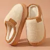26 Novos Estilos Confortáveis para Casa Cor Lisa Marcada Inverno Chinelos de Algodão Masculino Feminino Estilo Casal Quentes Chinelos de Algodão Atacado