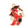 Doce Aceite Zodiaco Goteo Divertido Accesorios Zodiacales DIY Cerdo, Caballo y Gallo Colgante Cadena para Celular Llavero Colgante Hecho a Mano