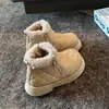Botas de Nieve Forradas de Polar para Niños Botines Gruesos Calientes de Invierno para Niñas Patrón de Diamantes Botas de Invierno Casuales Suela Suave Antideslizantes