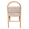 Silla de Comedor de Madera Maciza, Silla Tejida con Cuerda para Uso Doméstico, Sensación de Lujo Ligero y Alta Gama, Mesa y Silla de Comedor para Restaurante, Mesa de Centro de Ocio Estilo Mediados de Siglo, Silla de Anfitrión