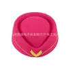 Cosplay de Aeromoça Mais Quente da Amazon Pronto para Baile de Máscaras Traje Pronto Peça Única Chapéu Óculos de Sol Lenço de Seda Broche