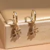 Lote mixto de varios estilos aretes de oro para mujer con colgante geométrico de circón microincrustado joyería de oreja de nicho de alta gama