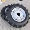 Conjunto de Neumático Agrícola para Tractores Pequeños de Mano, Patrón de Banda de Rodadura Profunda de Cuatro Ruedas 400650600-12-16 Llanta de Acero para Campo de Arroz