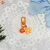 Llavero de Flor de Resina Colorida, Adorno DIY Estilo Fresco, Decoración de Bolsa Corazón Girly, Pequeño Regalo