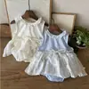 Estilo Coreano Nuevo para Bebé Niña Lindo y Dulce Mono de Princesa Verano Delgado Algodón Fresco Vestido sin Mangas