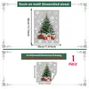 Adhesivos para ventanas temáticos de Navidad transfronterizos con árboles de Navidad y copos de nieve, adecuados para decorar escaparates, puertas de vidrio y hogares; Calcomanías de ventana electrostáticas
