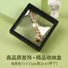 Película PE Caja Transparente para Joyería Exhibidor de Aretes Anillos Collares Caja de Almacenamiento Cuadrada Colgante Negro Blanco Venta al por Mayor