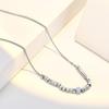 Collar de Cubo de Azúcar Pequeño Micro-Incrustado de Plata Esterlina S925 Lujo Accesible para Mujer Diseño Nicho Ins Cadena Versátil para Clavícula de Cubo de Azúcar Dulce