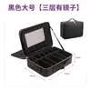 Bolsa de maquiagem de grande capacidade, simples e portátil, com compartimentos multicamadas para armazenamento organizado, ideal para maquiadores, maquiagem em set, beleza e nail art