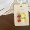 Novos Estilos Presilhas de Cabelo Infantis com Estampa Xadrez, Frutas e Animais, Grampos, Presilhas Laterais, Presilhas para Franja