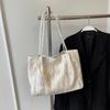 Bolso Tote de Gran Capacidad para Mujer 2024 Verano Nuevo Nicho Bolso de Lona Raya de Color en Contraste Todo Combinable Hombro Axila